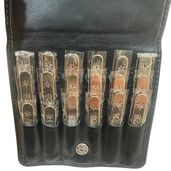 Brooks Brothers Vintage Genuine Leather Collar Stay Set - 18 Piece - Picture 7 of 16